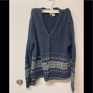 EDDIE BAUER Hand Knit Linen and Cotton Sweater (M)